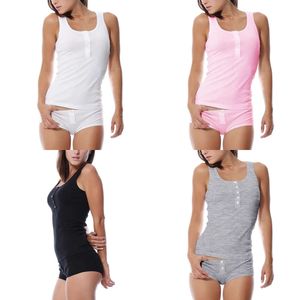 Voor pjamas vrouwen ons mode pijama's katoen pamas sexy top en shorts slaapkleding mouwloze pjama dames lingerie feest set 220421