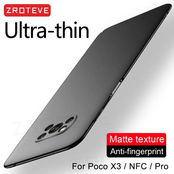 Pour POCOX5 case Zrove Slim Hard PC Matte Cover pour Xiaomi Poco X5 X4 Pro X6 Neo X3 Xiomi Mi Pocophone F3 F4 GT F5 POCOX6