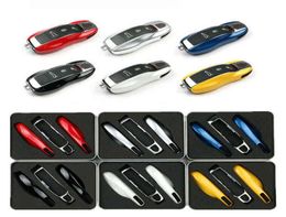 Pour Porsche Boxster Cayman Panamera Car clés de la voiture couverte sans clé de couvercle de carle de carle de cartouche accessoires de protection avec télécommande8663515