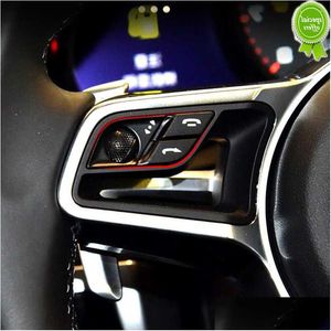 Pour Porsche - Cayenne 2014-2021 un bouton de réglage de la fonction Mti du volant accessoires décoratifs livraison directe Dhhm8