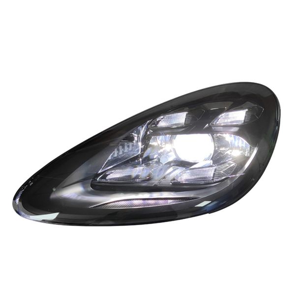 Para Porsche Cayenne Faro LED Lámpara frontal Streamer dinámico Indicador de señal de giro Luces de circulación diurna Luz De Carretera Lente de proyector Angel Eye