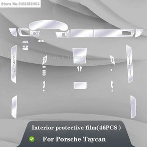 Voor Porsche Taycan 2019-2020 Auto Interior Center Console Transparante TPU Protective Film Anti-Scratch Repair Film Accessoires