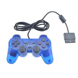 Voor PS2-controller Wired Controller Gamepad voor PS2-controller Dubbele vibratie Clear Gamepad voor PS2
