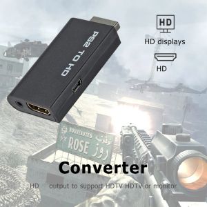 Voor PS2 naar HDMI-compatibele Converter Adapter 480i/480p/576i Audio Video Met 3,5 mm audiokabel Ondersteunt PC Alle PS2 Display