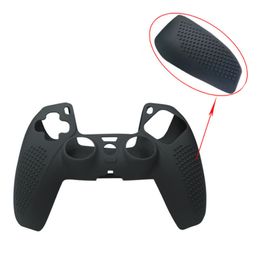 Pour PS5 Controller PS5 Playstation 5 Housse en silicone souple Couverture de couleur unie Controller Grip Cover Antislip With Spot