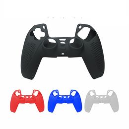 Voor PS5 PlayStation 5 Soft Silicone Case Cover Solid Color Controller Grip Antislip met Spot 100pcs / lot
