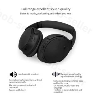 Pour QC T35 Casques d'écoute sans fil à suppression de bruit Écouteurs Bluetooth Écouteurs pliables stéréo bilatéraux adaptés aux téléphones mobiles