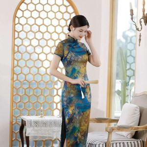 Pour Qipao femmes vêtements mode Streetwear décontracté élégant ethnique Style chinois Cheongsam robe Vintage été