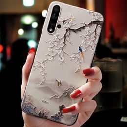 Pour Rakuten Hand / Mini Case 3D Relief Flower Ross Silicone souple Silicone pour Rakuten Mini / Rakuten Hand Cover pour Japan Print