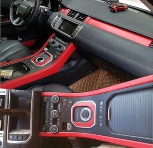 Autocollants en Fiber de carbone pour poignée de porte, panneau de commande Central intérieur pour Range Rover Evoque, accessoires de style de voiture 2630261