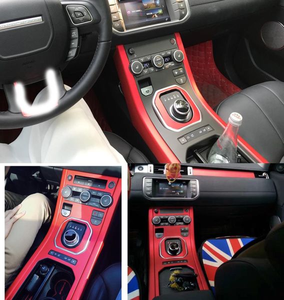 Para Range Rover Evoque pegatinas autoadhesivas para coche 3D 5D pegatinas y calcomanías de vinilo de fibra de carbono para coche accesorios de estilo de coche 1135315