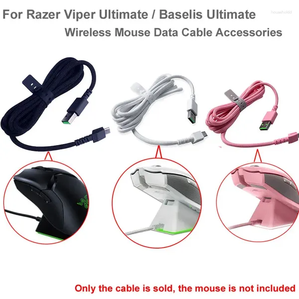 Para Razer Viper Ultimate ratón inalámbrico para juegos Pro V2 Basilisk Cable de datos USB especial accesorios de carga