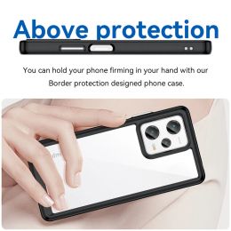 Pour Redmi Note 12 Pro Plus Clear Case Redmi Note 12 Pro Plus Cover CAPA Shell Coque Hard Translucent Soft TPU Phone Bumper