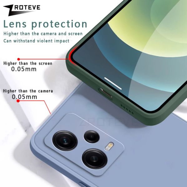 Pour Redmi Note12 Pro case Zroteve Square Liquid Silicone Suise Soft Cover pour Xiaomi Xiomi Redmi Note 12 S 12S 11S 11 Pro Plus Cas