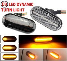 Pour Renault Clio 1 2 KANGOO MEGANE ESPACE TWINGO MASTER Led marqueur latéral dynamique clignotant pour Nissan Opel Smart FORTWO8734669