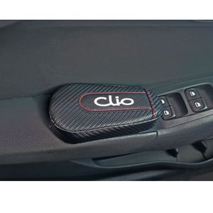 Voor Clio 1pc Bon Fiber Lederen Auto Been Kussen Knie Deurarm Pad Auto Accessoires Voertuig Beschermend