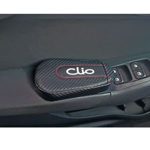 Voor Clio 1PC Bon Fiber Leren Auto Been Kussen Knie Deurarm Pad Auto Accessoires Voertuig Beschermend