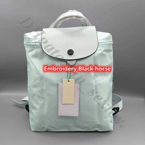 Pour les sacs de vente au détail en gros de 95% de réduction sur les femmes concepteurs Vente de fourrelle noire sac à dos brodé Sac d'ordinateur étudiant pliable voyage maman pzs2