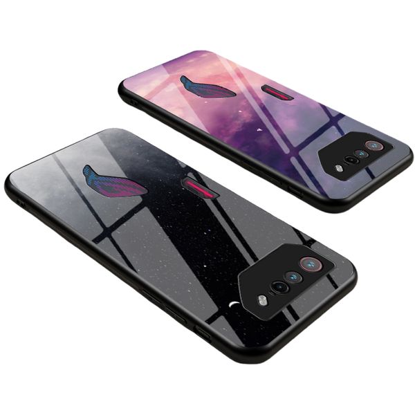 Para Rog Phone 7 Fundas delgadas cielo estrellado cubierta de vidrio templado para ASUS Zenfone Max Pro M1 ZB602KL ZB601KL ZB631KL ROG5 6 Funda