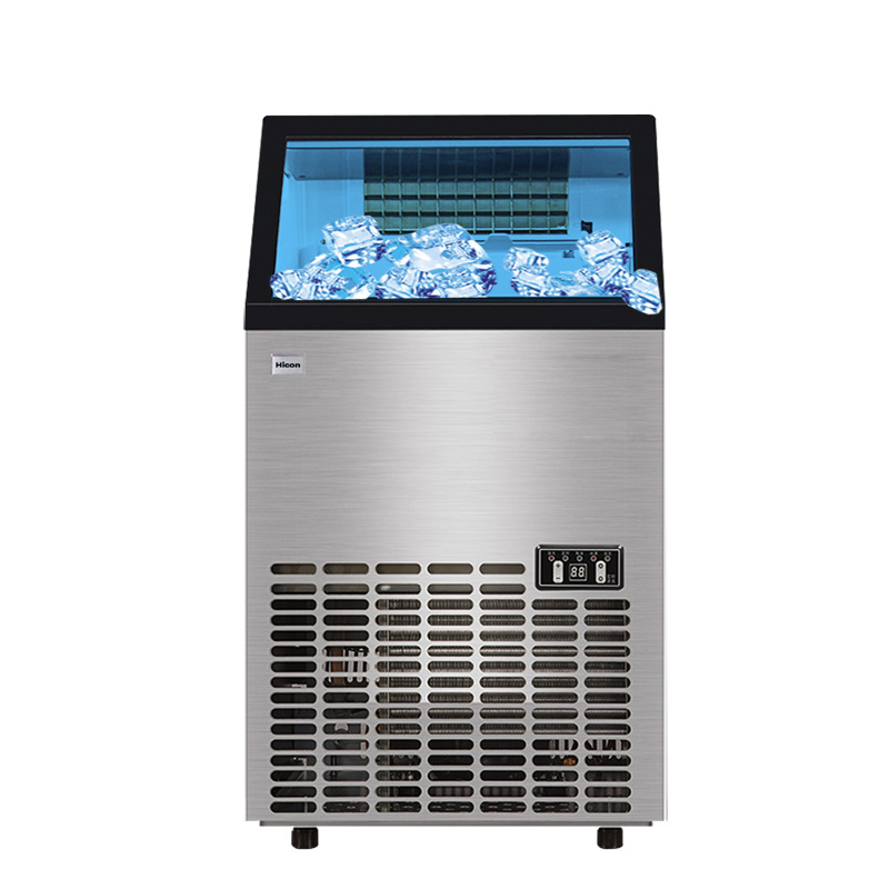  Satılık Otomatik Elektrikli Buz Makinesi Buz Küp Yapma Makinesi Küçük Bar Kahve Dükkanı 80kg Su ile Buz Makinesi
