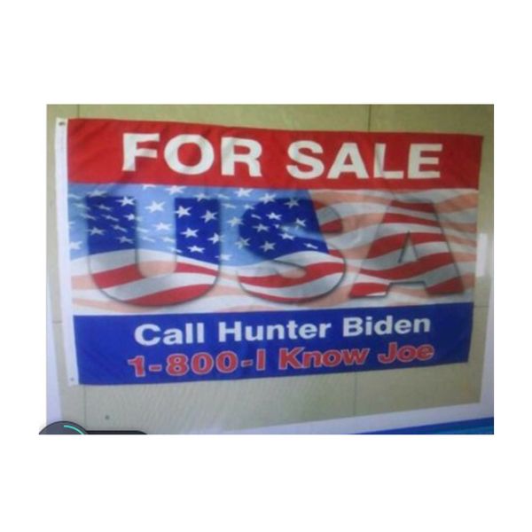 En venta, llame a Hunter Biden, banderas de 3x5 pies, pancartas de casa familiar, poliéster 100D, colores vivos de alta calidad con dos ojales de latón