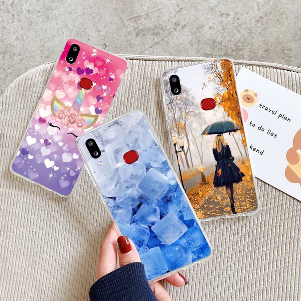 Pour Samsung A10s Case A107F Pretty Girl Flower Back Cover For Samsung Galaxy A10S A 10 s SM-A107F Cois de téléphone Soft Fundas Bumper