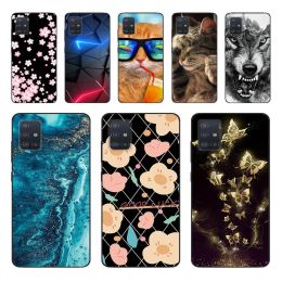 Pour Samsung A51 4G CASE GALAXY A51 COUVERTURE COUVERTURE BACK Soft Téléphone pour Samsung Galaxy A51 SM-A515F A515F A515 COQUE