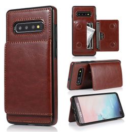Voor Samsung A70 A40 A20 A30 A50 OPMERKING 10 PU PU TPU Meerdere Kaart Slots Drop Protection Phone Case Cover