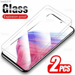 Pour Samsung Galaxy A53 5G verre 2 pièces verre trempé de protection Sumsung Samung A 53 2022 A536B protecteur d'écran armure téléphone Films L230619