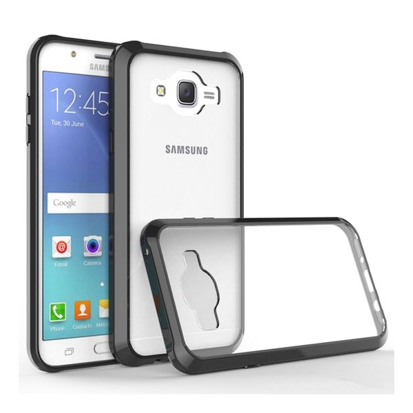 Para Samsung Galaxy J7 2015 J700 J700F fundas transparentes de TPU/PC revestimiento resistente a los arañazos funda a prueba de golpes bolsa de teléfono con cojín de aire