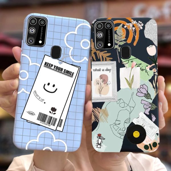 Pour Samsung Galaxy M31 Case SM-M315F Art Unique Painted Cover Soft Silicone Phone Case pour Samsung M21S M 21 S M31 Fundas Bumper