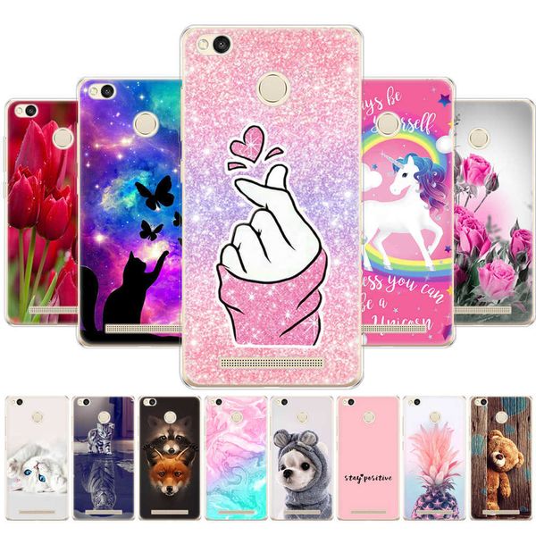 Pour Xiaomi Redmi 3s Case 3 Pro Silicon Soft TPU Back Phone Cover For 3S 5.0 