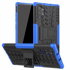 Para Samsung Galaxy Note 10 Plus Note 9 Estuche rígido Híbrido TPU + PC Soporte de armadura Carcasa protectora de silicona Cubierta trasera delgada del teléfono