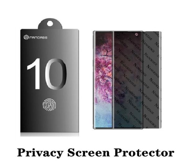 Pour Samsung Galaxy Note 10 S10 S9 Protecteur d'écran Pragation Hydrogel Couverture complète Film de protection douce pour Samsung S10 Plus avec R2984823