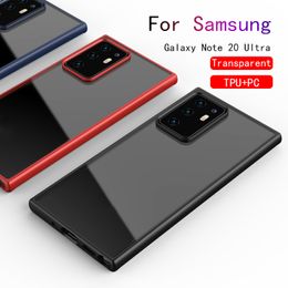 Pour Samsung Galaxy Note 20 Ultra étui nouvelle couverture de téléphone transparente transparente Anti-chute souple coque arrière en TPU pour Samsung S20 Ultra