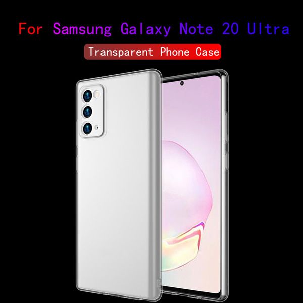 Pour Samsung Galaxy Note 20 Ultra Case Transparent Phone Cases Clear Anti-fall Soft TPU Housse de protection pour Samsung S20 Ultra