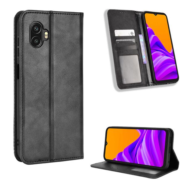 Estuches de cuero tipo billetera para Samsung Galaxy Xcover 6 Pro 2 Estuche Soporte de libro magnético Protección Xcover 4 5 Funda con tapa