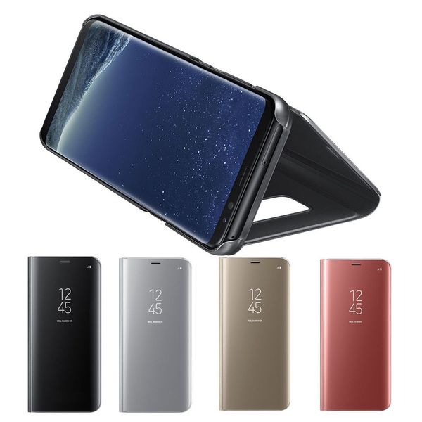 Para Samsung Galaxy Note 8 S8 S7 S6 edge funda de lujo con tapa y soporte Clear View Smart Mirror funda para Samsung S8 Plus