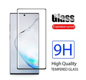 Pour Samsung Galaxy note10 + S10 + S10e en verre trempé 3D 9H Plein écran Couverture anti-déflagrante Film de protection écran pour S10 S9 + S8 +