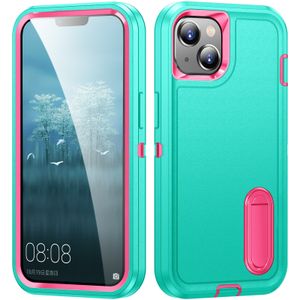 Estuches para teléfono Kickstand para iPhone 15 Pro Max 14 Plus 13 Mini S23 Ultra S22 A14 4G A54 5G A53 A13 A03s Defensor plano Soporte de cubierta resistente a prueba de golpes Protección militar