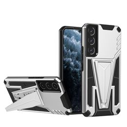 Para Samsung Galaxy S22 Plus Fundas para teléfonos móviles S21 Ultra extraordinario V grado militar vehículo a prueba de golpes magnético