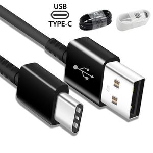 1,2 m USB Type C Câble de charge rapide Fast High Speed Data Câbles Cordon métallique pour Huawei Samsung S8 S10 S20 S22 S23 S24 HTC LG Mobile Phone Chargers