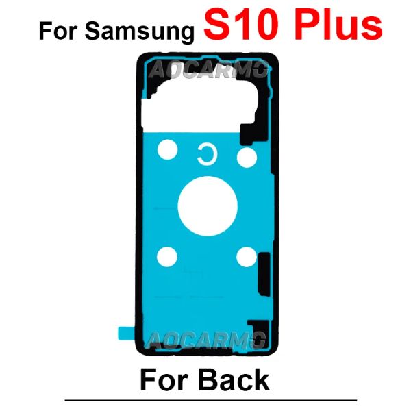 Para Samsung Galaxy S6 S7 Edge S8 S9 S10 Plus Lite 5G S10E Pegatina trasera Tapa trasera Cinta adhesiva Reemplazo de pegamento