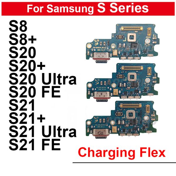Pour Samsung Galaxy S8 S20 FE S21 plus Ultra S8 plus S20 + S21FE 5G Port de chargeur de chargement USB d'origine avec pièce de réparation de micro