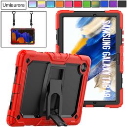 Pour Samsung Galaxy Tab A8 10.5 SM-X200 X205 A7 Lite SM-T220 T500 T290 Coque Enfants Silicone PC Hybride Antichoc Support Tablette Couverture HKD230809