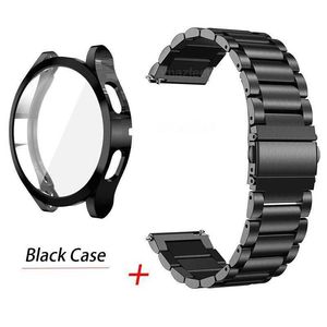 Pour Samsung Galaxy Watch 5 4 44mm 40mm Strap Case Protector Galaxy Watch 4 Classic 46mm 42mm Bracelet en métal Active 2 band shell