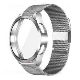 Pour Samsung Galaxy Watch 6/5/4 40mm 44 mm Case Protector Active 2 Bracelet métallique Galaxy Watch 6 40 mm 44 mm