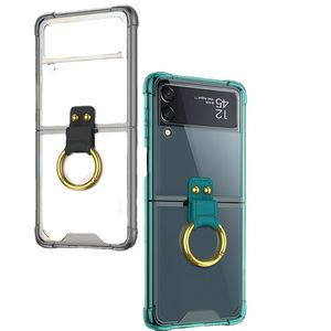 Para Samsung Galaxy Z Flip 3 5G fundas de teléfono marco hebilla cubierta protectora de 360 grados carcasa móvil plegable de moda