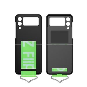 Pour Samsung Galaxy Z Flip 3 étuis de téléphone housse de protection en Silicone robuste avec bracelet bracelet protecteur antichoc pour Smartphone