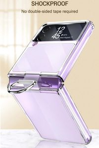 Pour Samsung Galaxy Z Flip 4 étui transparent Ultra mince Transparent dur PC léger housse de protection pour Z Flip 3 5G
